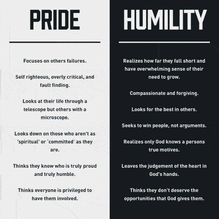 what is humility, pride vs humility